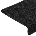 vidaXL Tapis de marches d'escalier 10 Pièces Noir 65x21x4 cm Aiguilleté