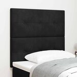 vidaXL Tête de lit LED avec bandes LED Noir 90 cm Velours