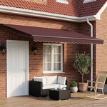 vidaXL Store rétractable manuel avec LEDs 4 5 × 3 m