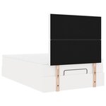 vidaXL Cadre de lit ottoman avec matelas blanc 120x190 cm similicuir