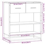 vidaXL Buffet chêne fumé 68x35x76 cm bois d'ingénierie