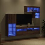 vidaXL Meubles TV muraux 6 Pièces Chêne artisanal Bois d'ingénierie