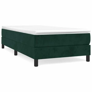vidaXL Sommier à lattes de lit avec matelas Vert foncé 100x200 cm
