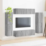 vidaXL Ensemble meuble TV 8 Pièces Gris Sonoma Bois d'ingénierie