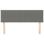 vidaXL Têtes de lit 2 Pièces Gris foncé 72x5x78/88 cm Tissu