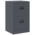 vidaXL Cabinet de Dossier avec tiroir Anthracite 44 x 50 x 106.5 cm