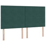 vidaXL Lit de Rangement avec matelas Vert foncé 180 x 200 cm Velours