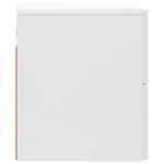vidaXL Cabinet de chevet mural 2 Pièces Blanc brillant 33 x 34 5 x 40 cm
