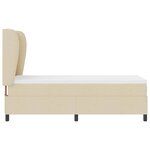 vidaXL Lit à ressorts avec matelas Crème 80 x 200 cm tissu