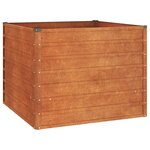 vidaXL Lit surélevé de jardin rouillé 100x100x77 cm acier corten
