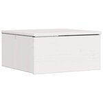 vidaXL Table de chevet Blanc 37 x 35 x 18 5 cm Bois massif en pin