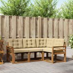 vidaXL Ensemble de canapés d'extérieur 4 pc Naturel et Beige