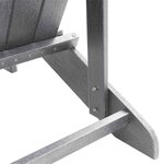 vidaXL Chaise Adirondack Gris clair 74 x 82 x 92cm Plastique