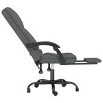 vidaXL Fauteuil de massage inclinable de bureau Gris foncé Tissu