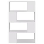 vidaXL Bibliothèque/Séparateur de pièce Blanc Bois d'ingénierie
