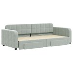 vidaXL Lit de jour avec gigogne et tiroirs sans matelas 90x200 cm