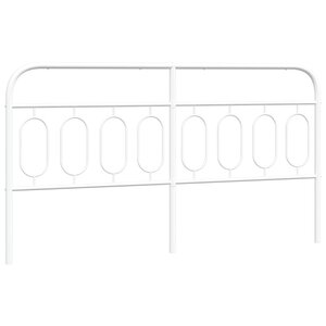 vidaXL Tête de lit métal blanc 160 cm