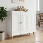 vidaXL Buffet Blanc 89 x 34 5 x 80 cm Bois d'ingénierie