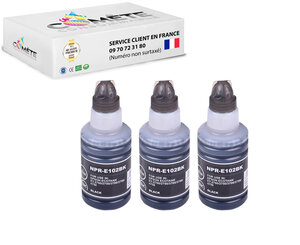 3 recharges 102 compatibles pour imprimantes epson ecotank - noir
