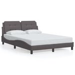 vidaXL Cadre de lit sans matelas Zadar gris 120x200 cm similicuir