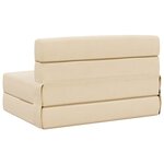 vidaXL Canapé-lit pliable Crème 100 x 80 x 60 cm Tissu