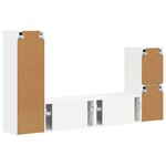 vidaXL Ensemble meuble TV Montage mural 4 Pièces Blanc Bois d'ingénierie