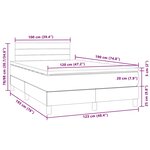 vidaXL Sommier à lattes de lit avec matelas LED gris clair 120x190 cm