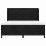 vidaXL Lit à ressorts avec matelas Noir 200 x 180 cm Polyester