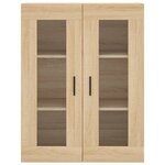 vidaXL Buffet haut Chêne sonoma 69 5x34x180 cm Bois d'ingénierie