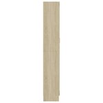 vidaXL Armoire vitrine Chêne sonoma 82 5x30 5x185 cm Bois ingénierie