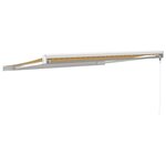 vidaXL Auvent rétractable jaune et blanc 3 5x2 5 m tissu et aluminium