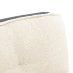 vidaXL Chaise pivotante de bureau crème bouclé comme de la laine tissu