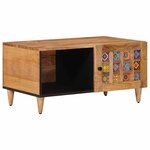 vidaXL Table basse Naturel 80 x 50 x 40 cm Bois de mangue massif