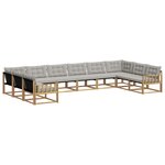 vidaXL Ensemble de canapés d'extérieur 10 pc Blanc et gris clair