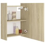 vidaXL Armoire à miroir de salle de bain Chêne sonoma Bois ingénierie