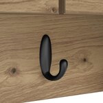 vidaXL Porte-manteau mural avec porte chêne artisanal 50 x 20 x 30 cm