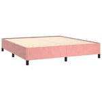 vidaXL Sommier à lattes de lit avec matelas Rose 180x200 cm Velours