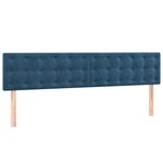 vidaXL Sommier à lattes de lit et matelas Bleu foncé 200x200cm Velours