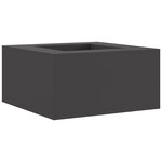 Foyer carré vidaXL Noir 80x80x40 cm Acier