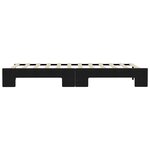 vidaXL Lit de jour avec gigogne sans matelas noir 90x200 cm