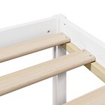 vidaXL Lit bibliothèque sans matelas blanc 100x200 cm bois pin massif