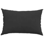 vidaXL Coussins de canapé 2 Pièces Noir 60 x 40 cm tissu