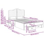 vidaXL Cadre de lit Chêne Sonoma 135 x 190 cm Bois d'ingénierie
