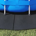 vidaXL Tapis de sol de piscine noir Ø 244 cm  en tissu non tissé  rond.