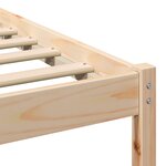 vidaXL Cadre de lit Marron 75 x 190 cm Bois massif en pin