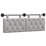 vidaXL Tête de lit suspendue Gris nuage Tissu