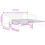 vidaXL Lit de jour avec gigogne et matelas jaune 100x200 cm velours