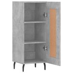 vidaXL Buffet Gris béton 34 5x34x90 cm Bois d'ingénierie