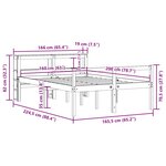 vidaXL Lit pour personne âgée avec tête de lit sans matelas 160x200 cm