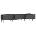 vidaXL Meuble TV avec tiroir Noir 147 x 34 5 x 30 cm Bois d'ingénierie